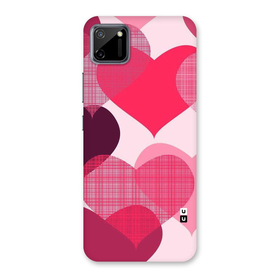 Check Pink Hearts Back Case for Realme C11