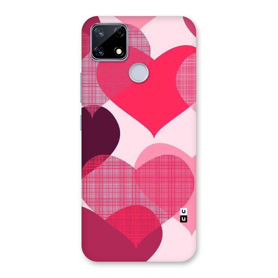 Check Pink Hearts Back Case for Realme Narzo 20