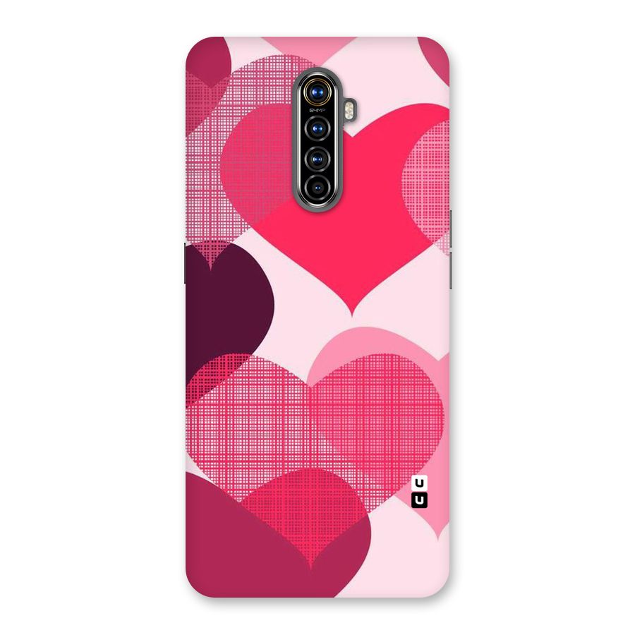Check Pink Hearts Back Case for Realme X2 Pro