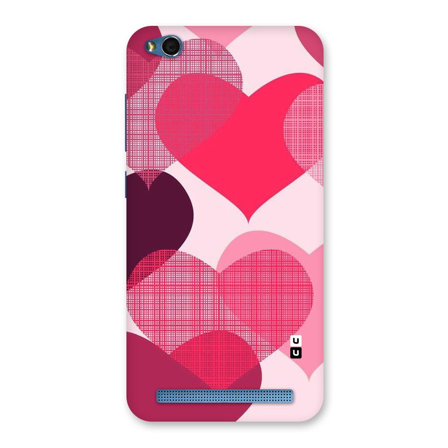 Check Pink Hearts Back Case for Redmi 5A