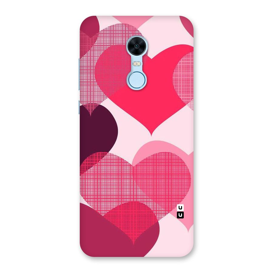 Check Pink Hearts Back Case for Redmi Note 5