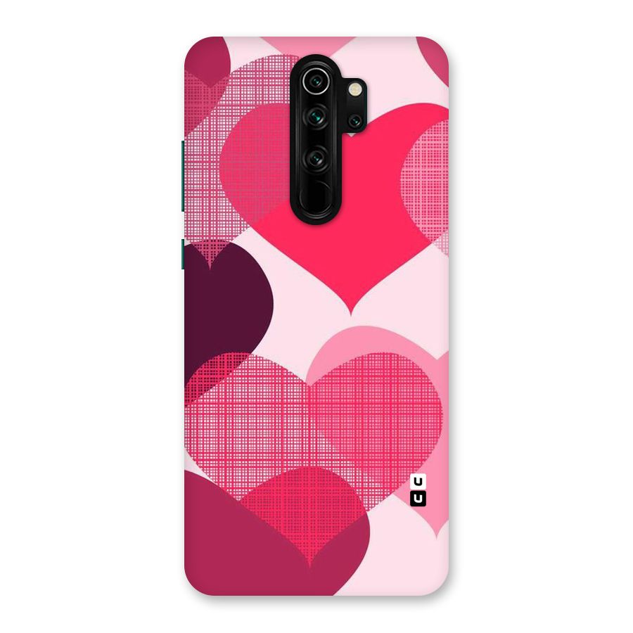 Check Pink Hearts Back Case for Redmi Note 8 Pro