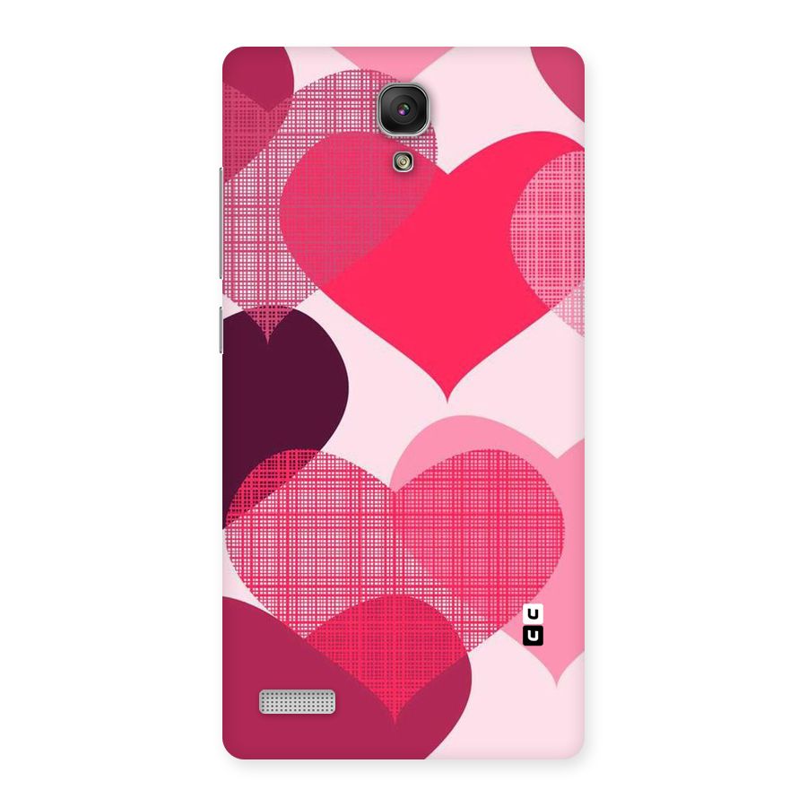 Check Pink Hearts Back Case for Redmi Note Prime