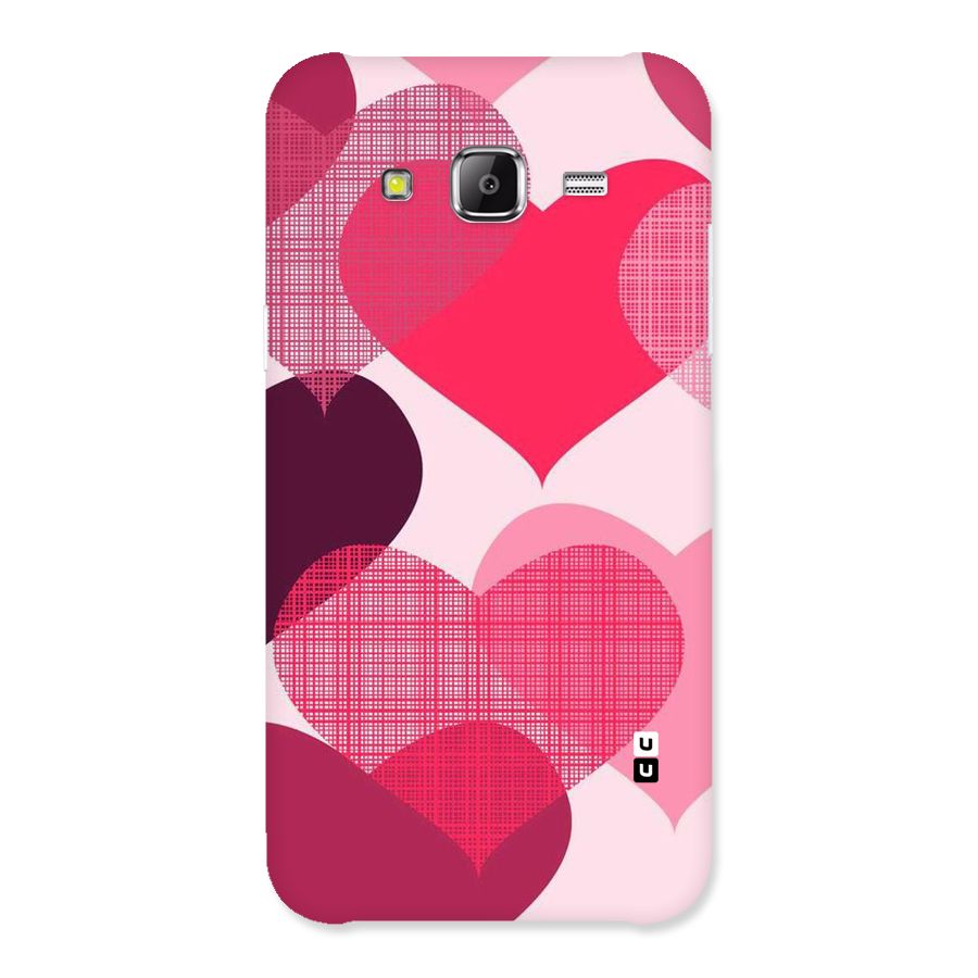 Check Pink Hearts Back Case for Samsung Galaxy J2 Prime