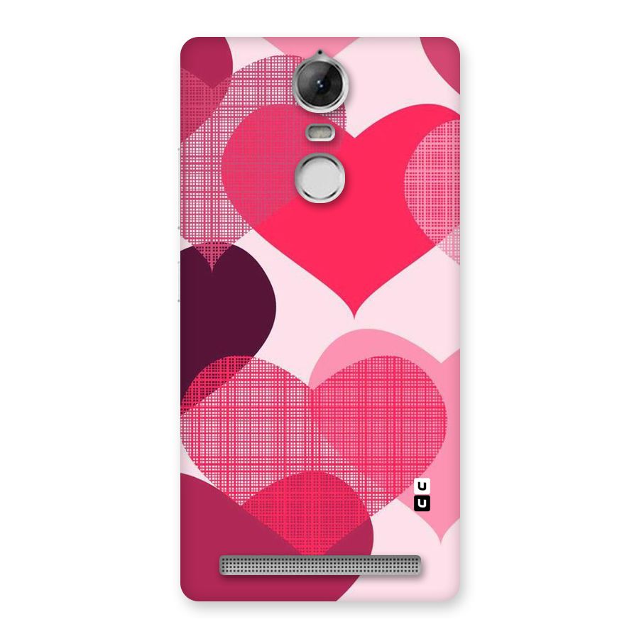 Check Pink Hearts Back Case for Vibe K5 Note