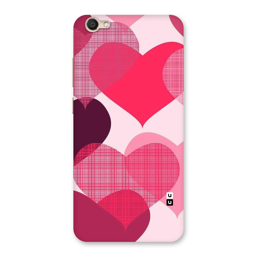 Check Pink Hearts Back Case for Vivo V5