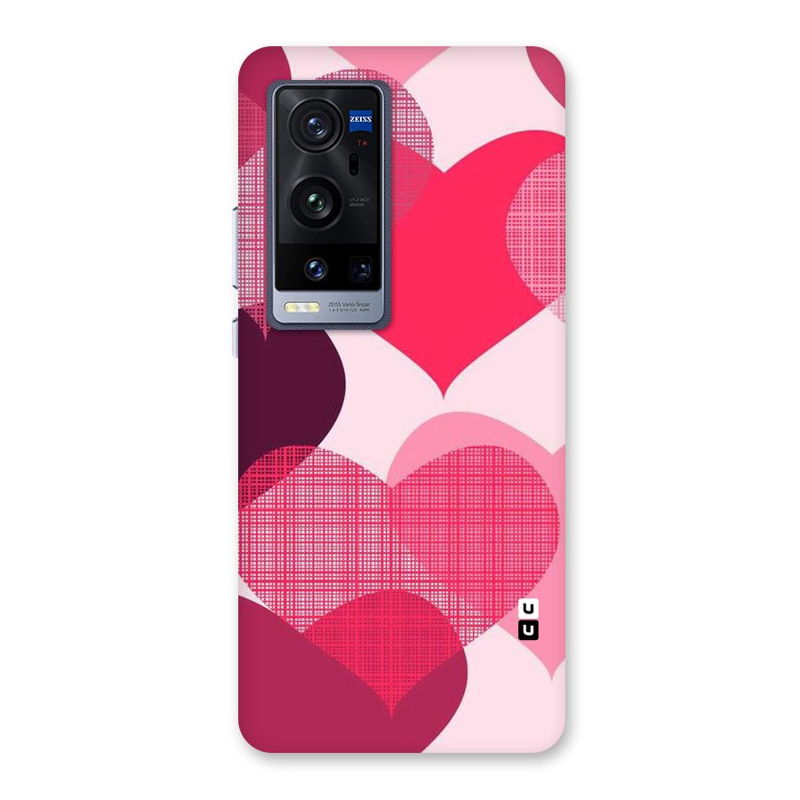 Check Pink Hearts Back Case for Vivo X60 Pro Plus