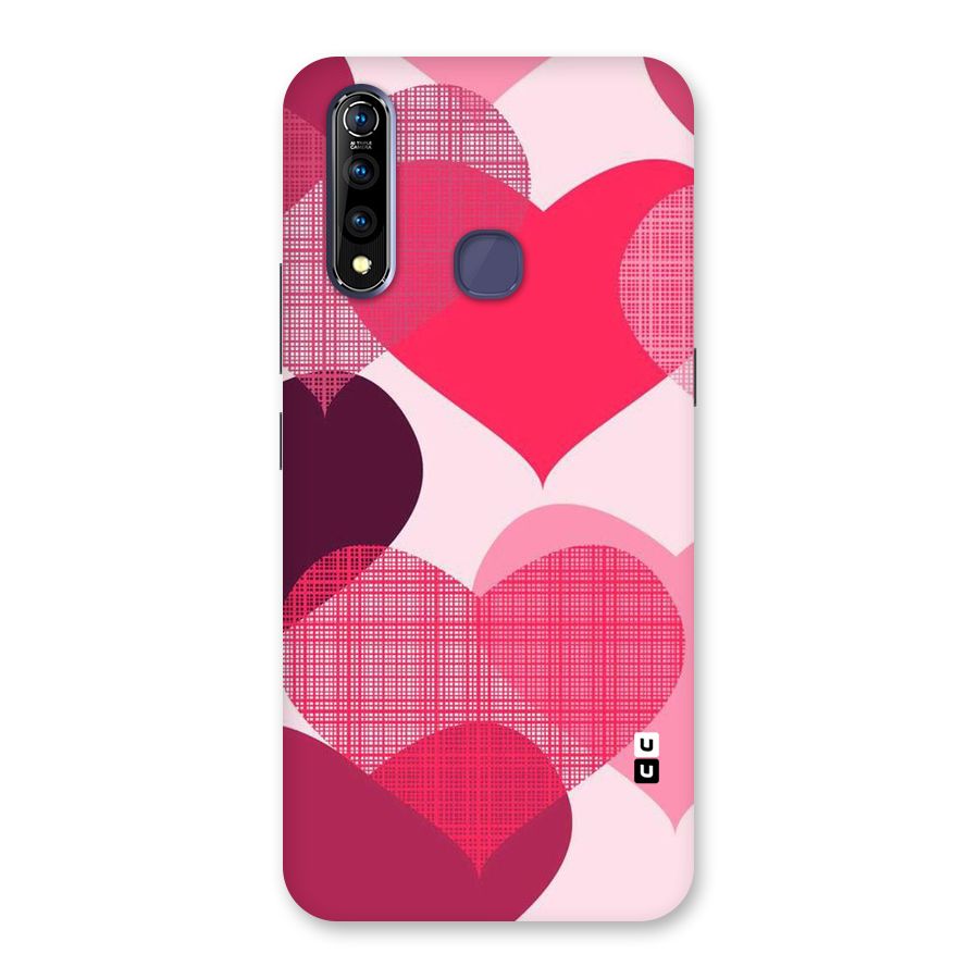 Check Pink Hearts Back Case for Vivo Z1 Pro