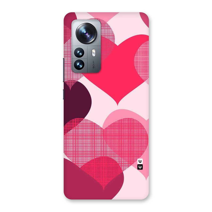 Check Pink Hearts Back Case for Xiaomi 12 Pro