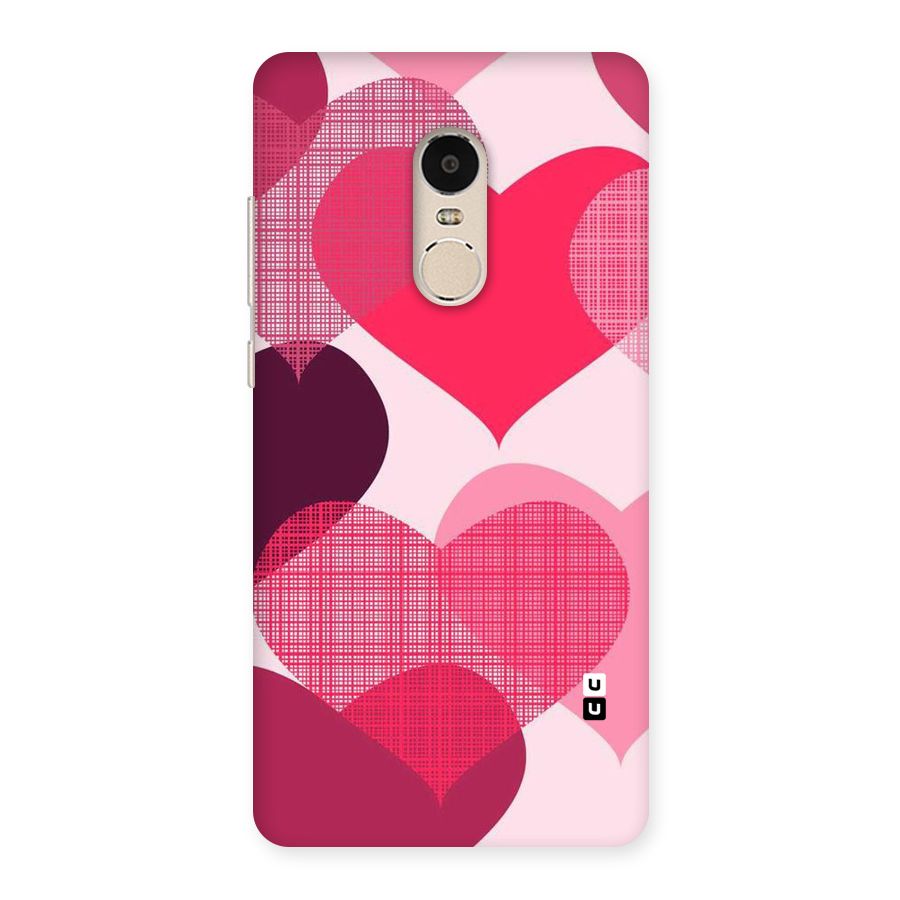 Check Pink Hearts Back Case for Xiaomi Redmi Note 4