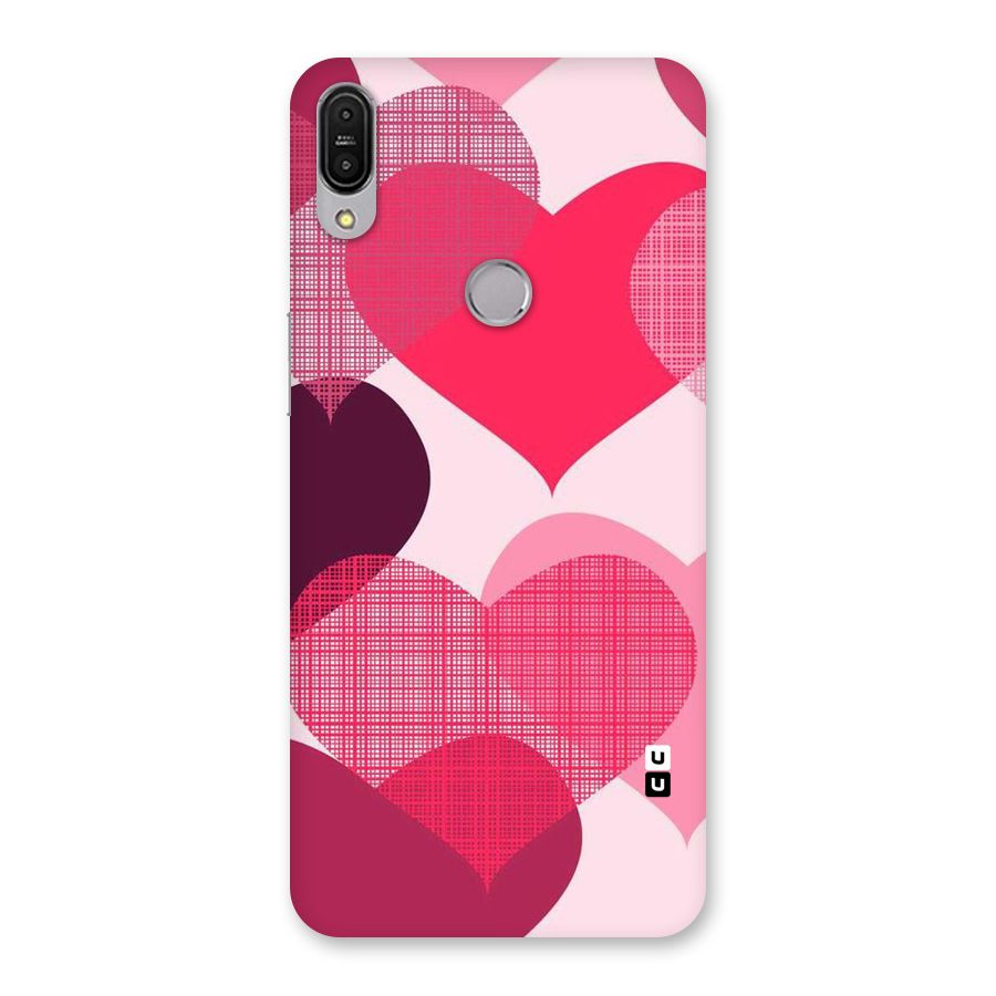 Check Pink Hearts Back Case for Zenfone Max Pro M1