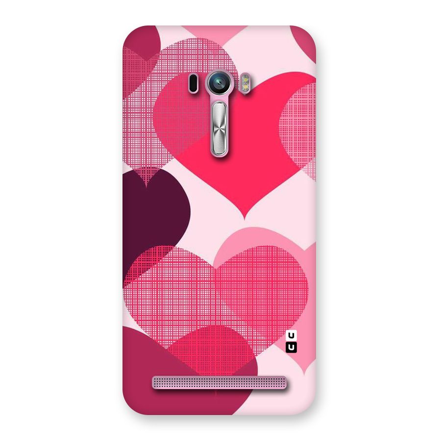 Check Pink Hearts Back Case for Zenfone Selfie