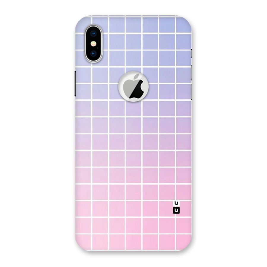 Check Shades Back Case for iPhone X Logo Cut