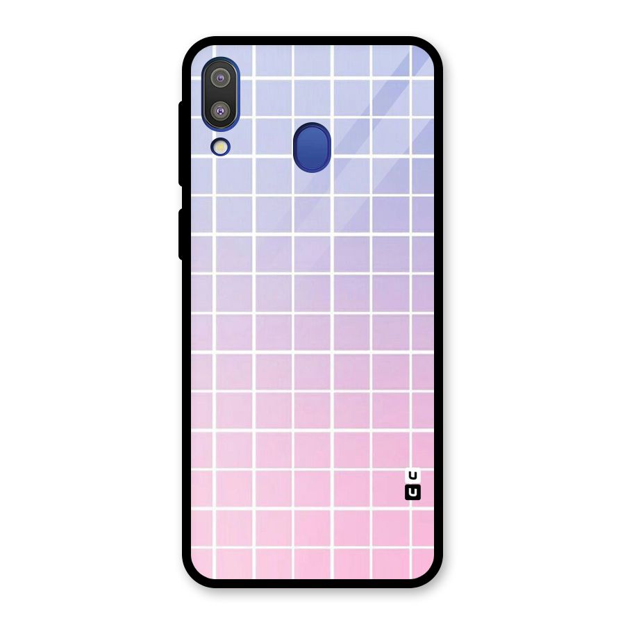 Check Shades Glass Back Case for Galaxy M20