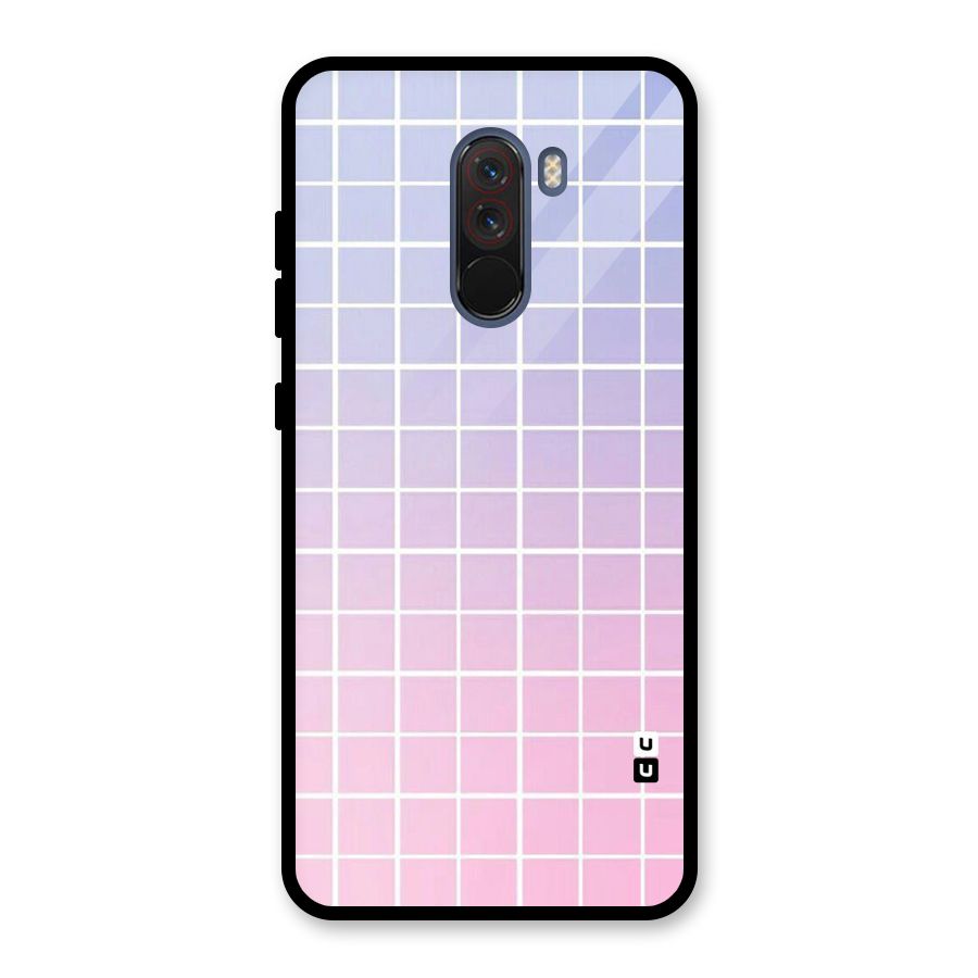 Check Shades Glass Back Case for Poco F1