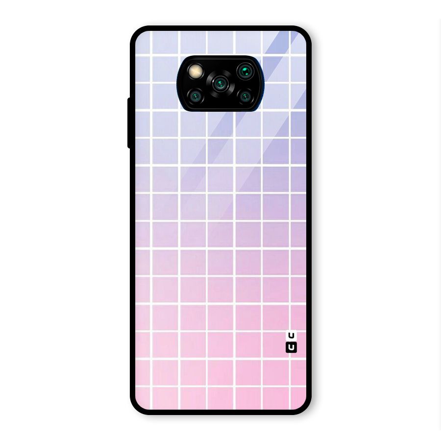 Check Shades Glass Back Case for Poco X3 Pro