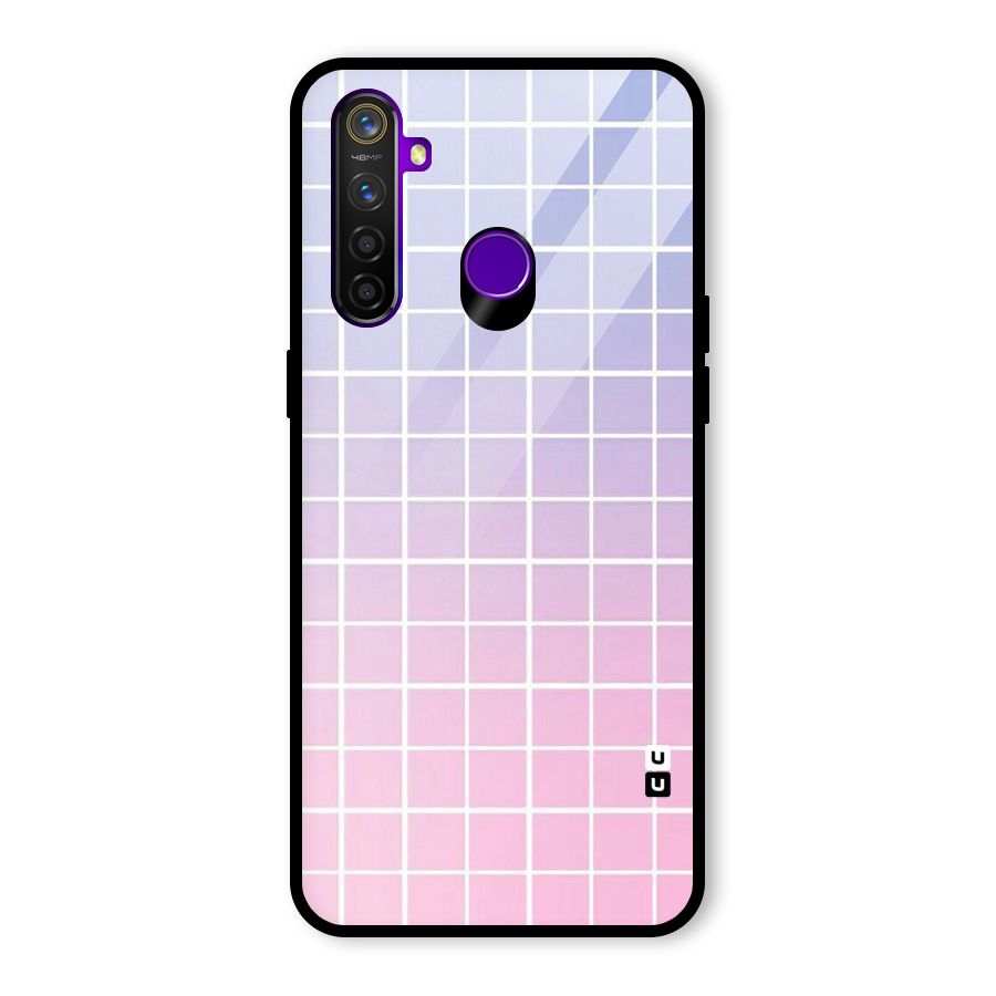 Check Shades Glass Back Case for Realme 5 Pro