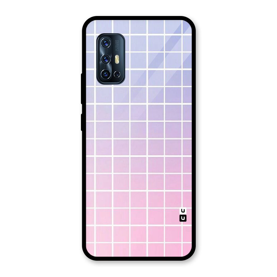 Check Shades Glass Back Case for Vivo V17