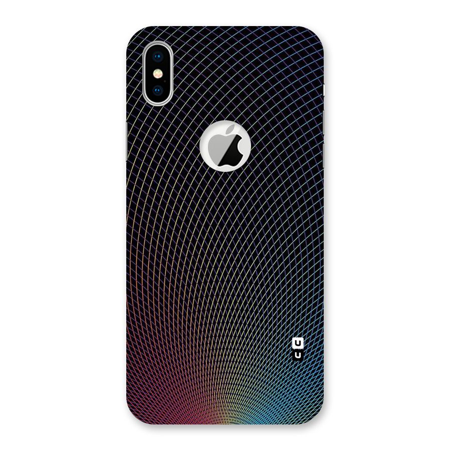 Check Swirls Back Case for iPhone X Logo Cut
