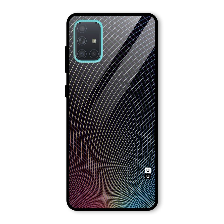 Check Swirls Glass Back Case for Galaxy A71