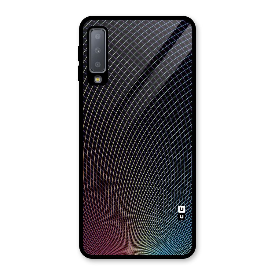 Check Swirls Glass Back Case for Galaxy A7 (2018)