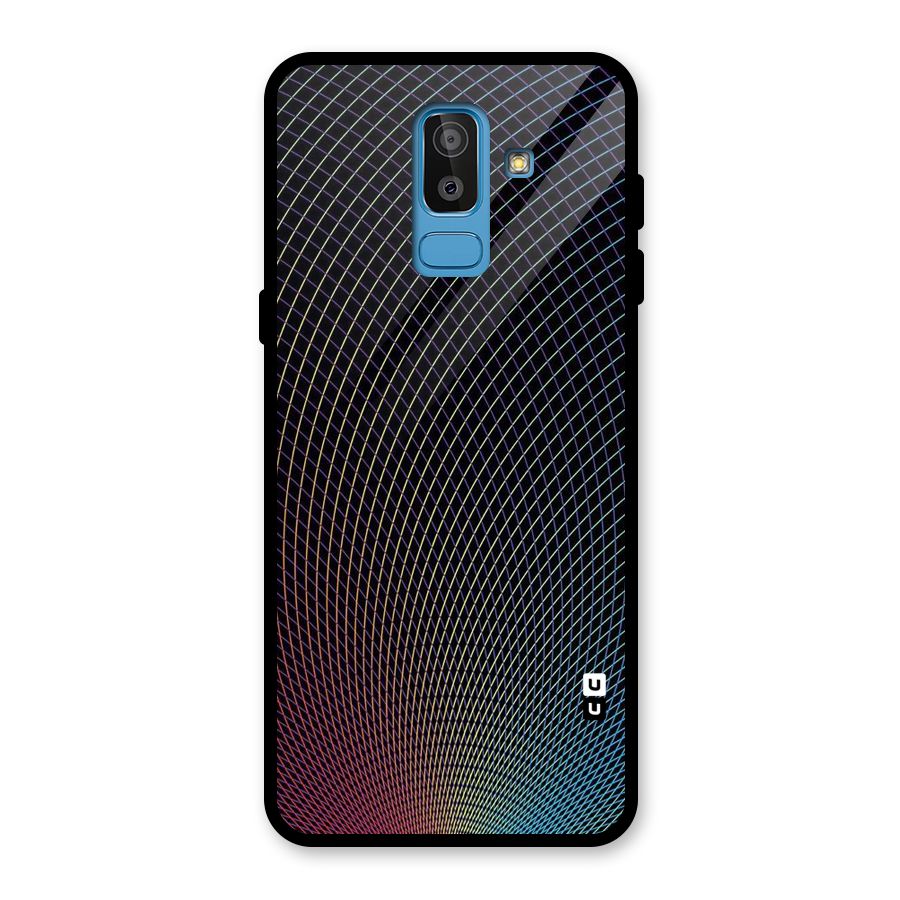 Check Swirls Glass Back Case for Galaxy J8