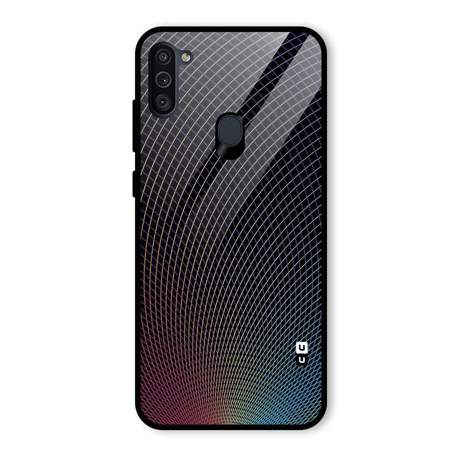 Check Swirls Glass Back Case for Galaxy M11