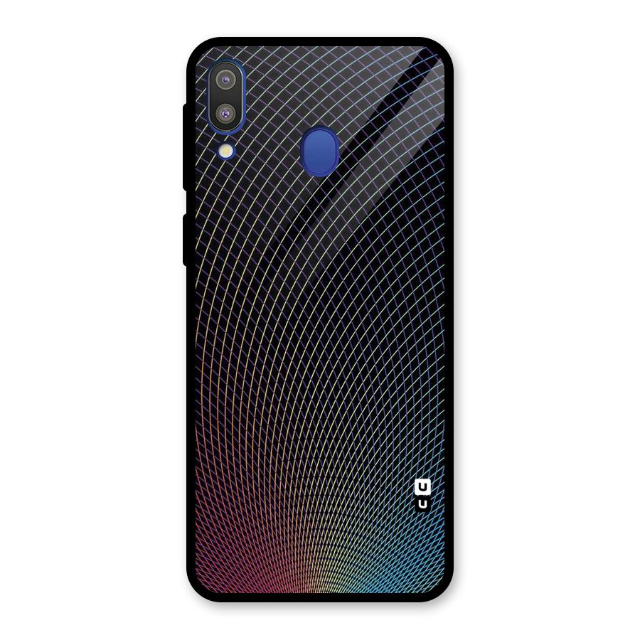 Check Swirls Glass Back Case for Galaxy M20