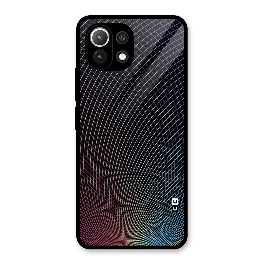 Check Swirls Glass Back Case for Mi 11 Lite NE 5G