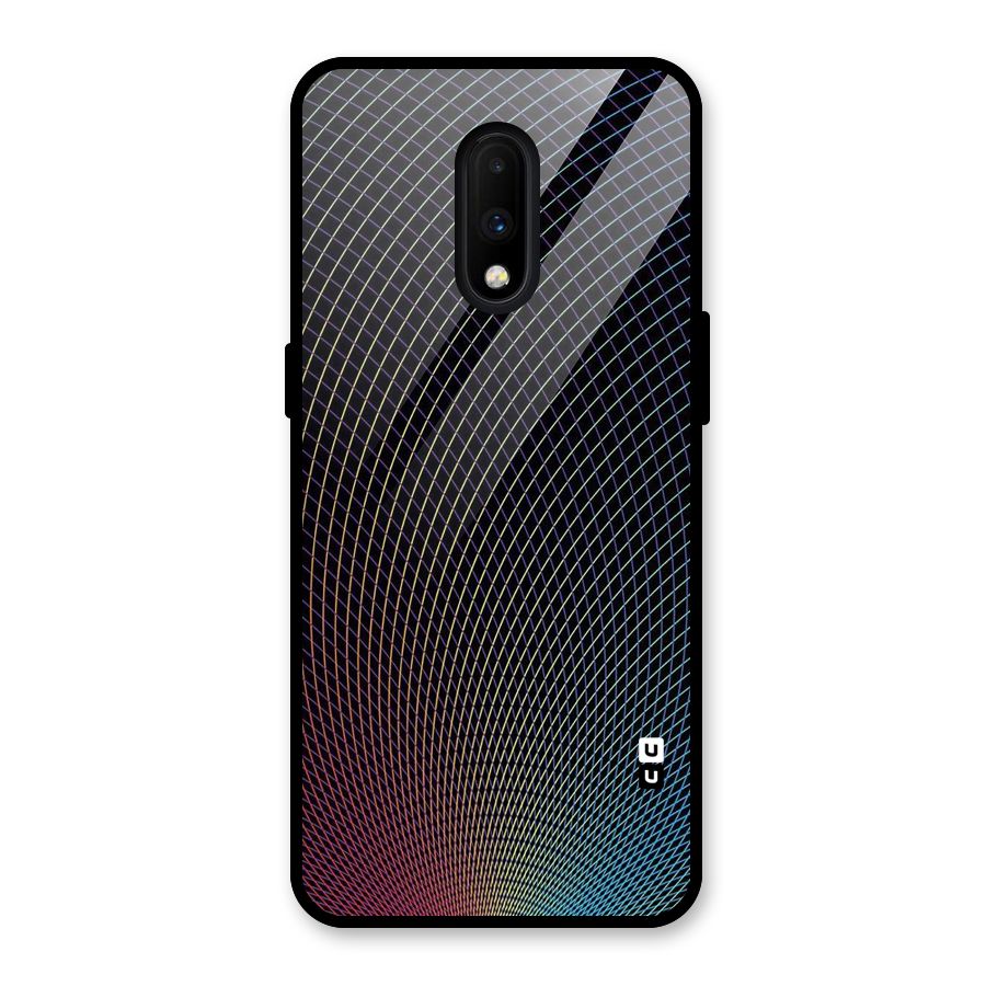 Check Swirls Glass Back Case for OnePlus 7