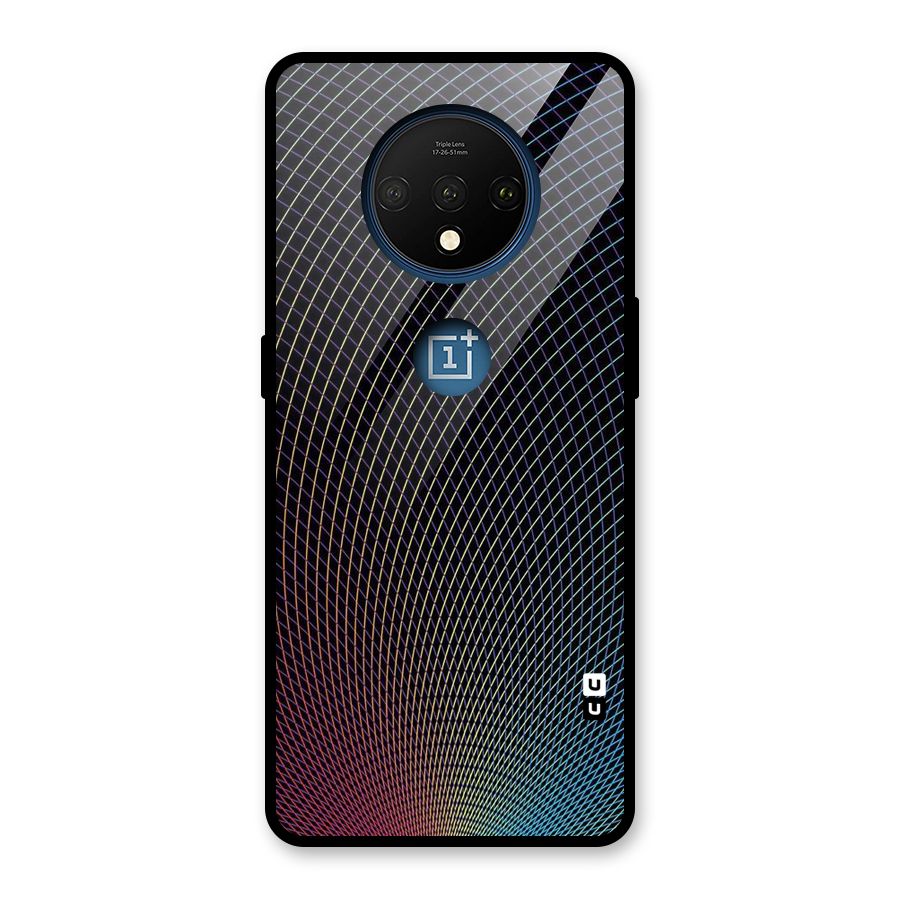 Check Swirls Glass Back Case for OnePlus 7T