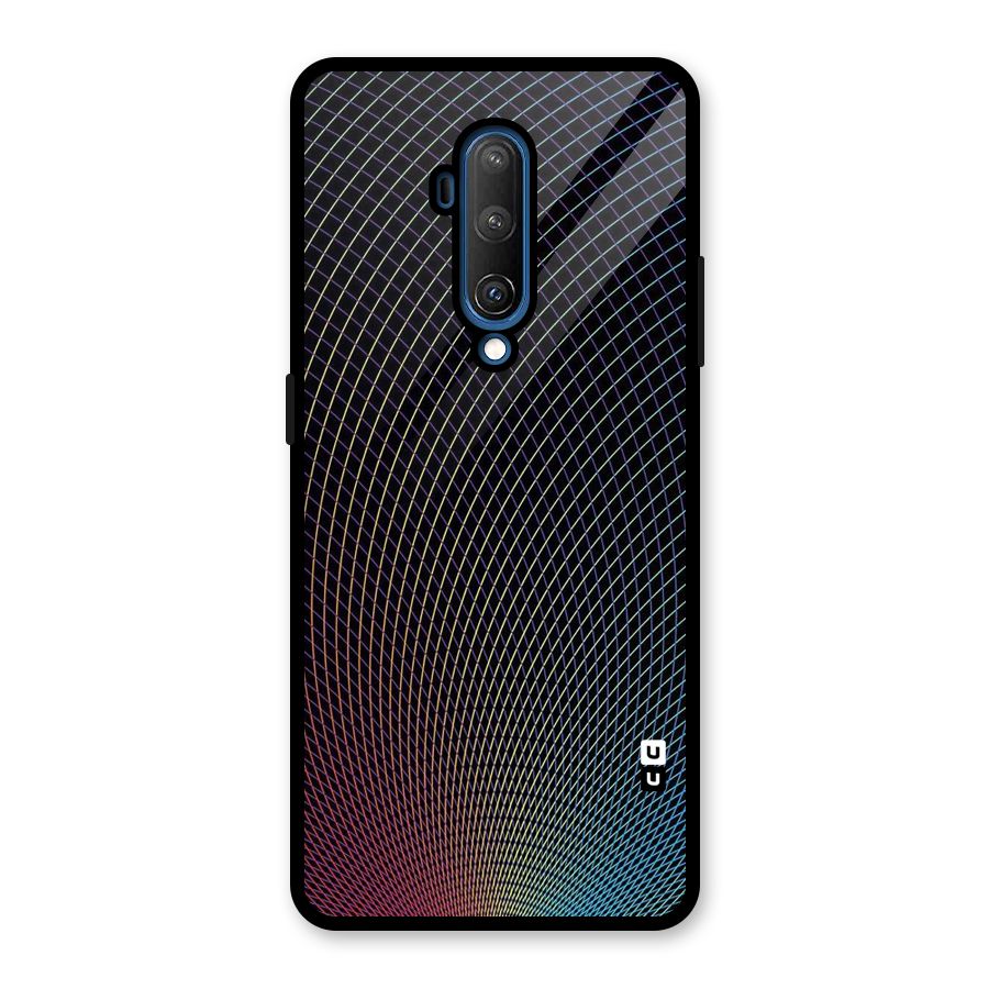 Check Swirls Glass Back Case for OnePlus 7T Pro