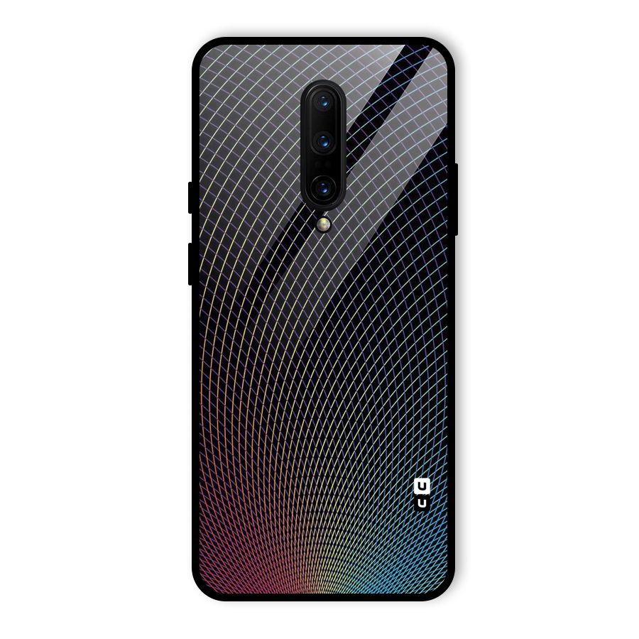 Check Swirls Glass Back Case for OnePlus 7 Pro