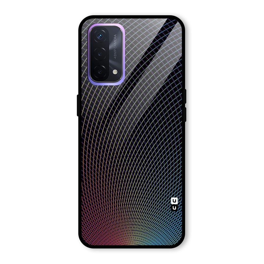 Check Swirls Glass Back Case for Oppo A74 5G