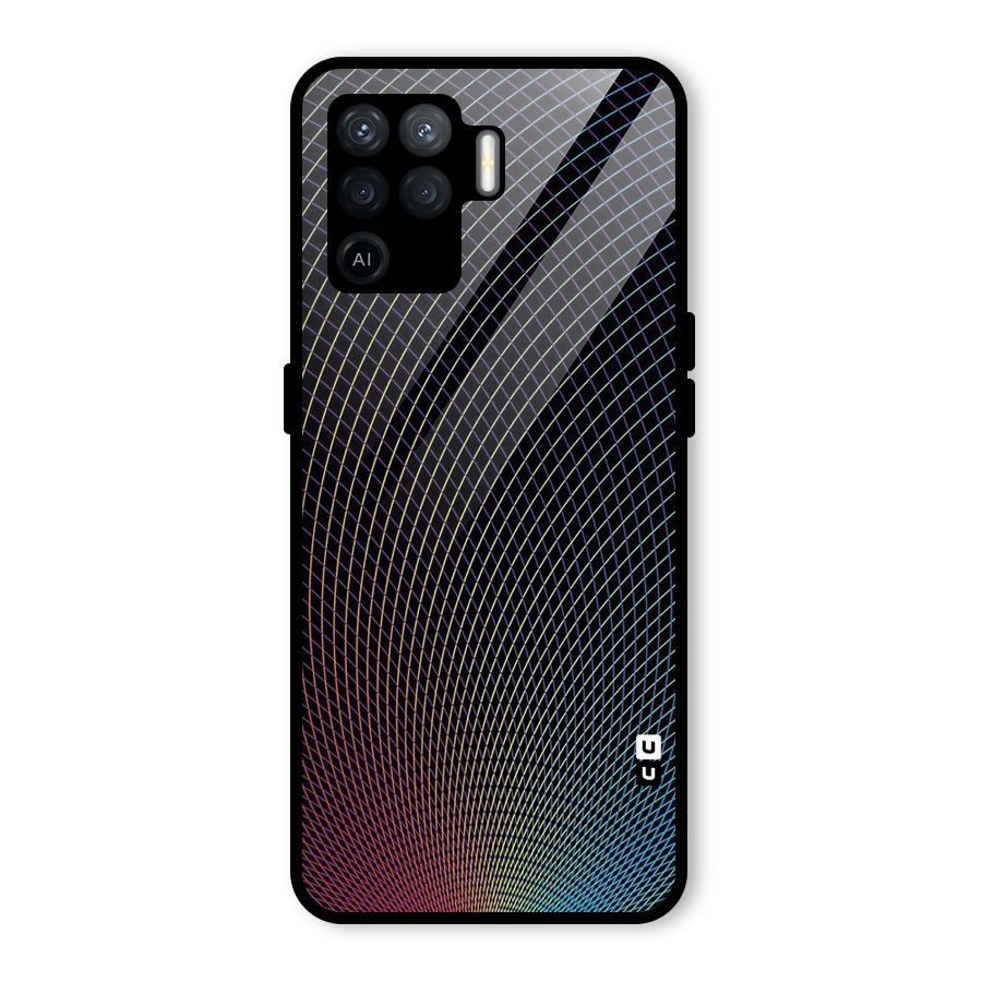 Check Swirls Glass Back Case for Oppo F19 Pro