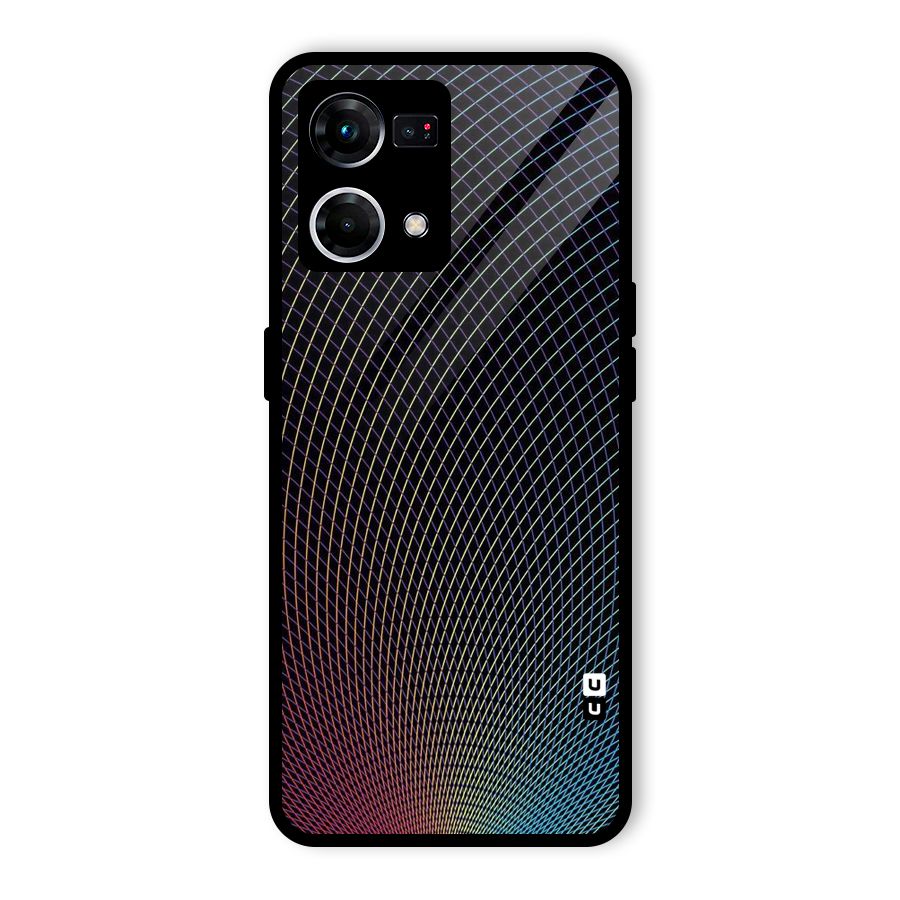 Check Swirls Glass Back Case for Oppo F21 Pro 4G