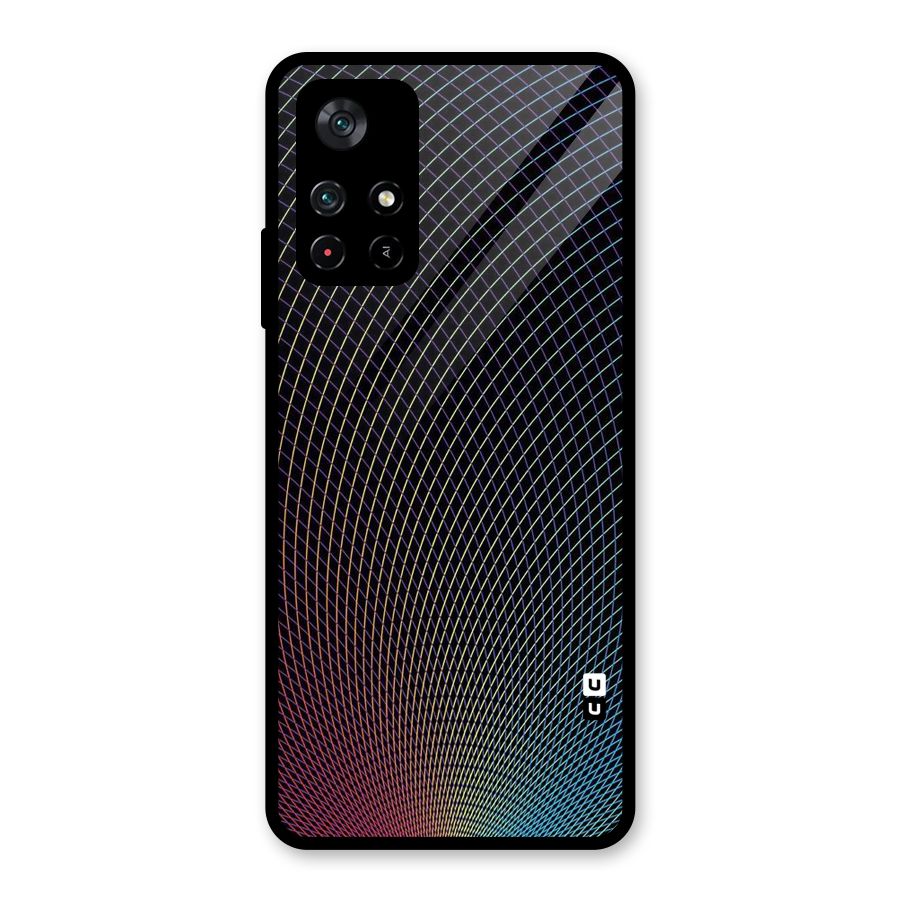 Check Swirls Glass Back Case for Poco M4 Pro 5G