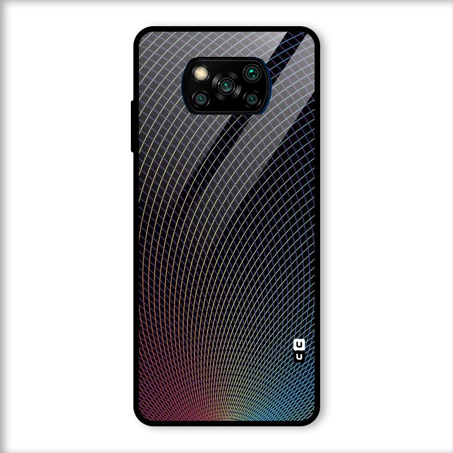 Check Swirls Glass Back Case for Poco X3