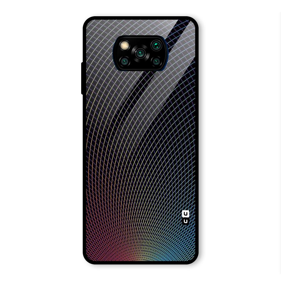 Check Swirls Glass Back Case for Poco X3 Pro