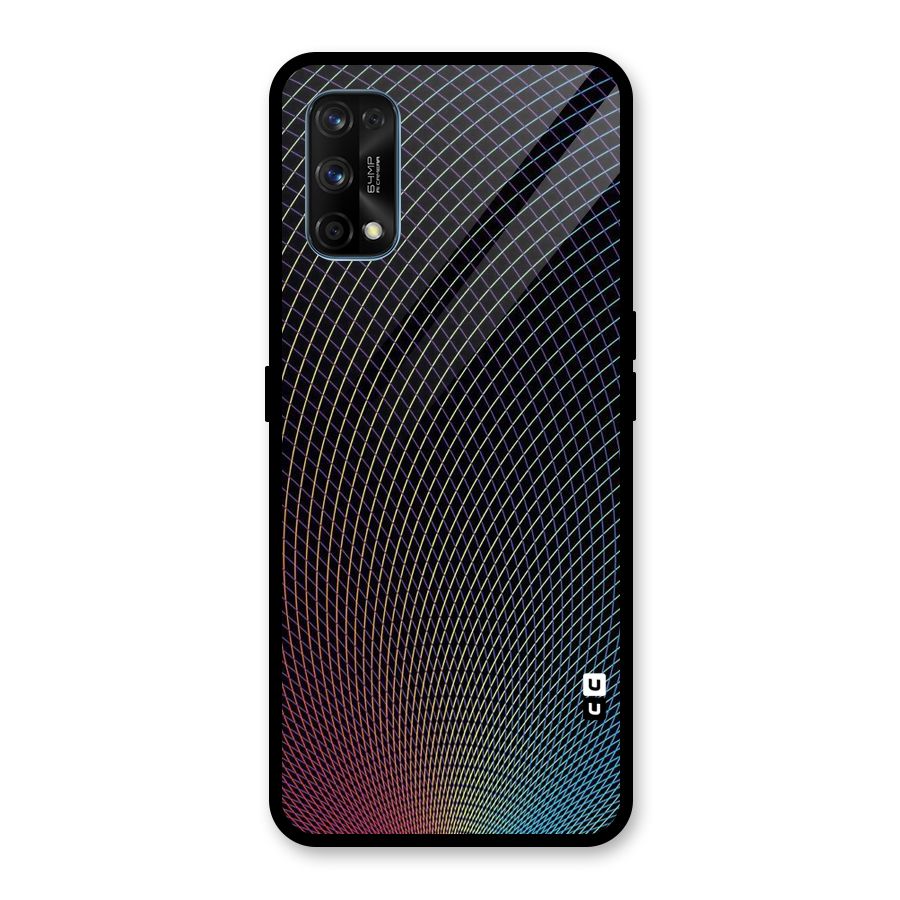Check Swirls Glass Back Case for Realme 7 Pro