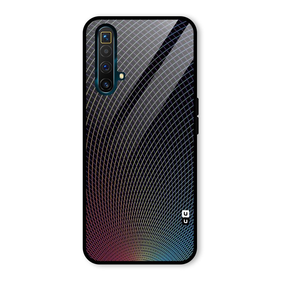 Check Swirls Glass Back Case for Realme X3 SuperZoom
