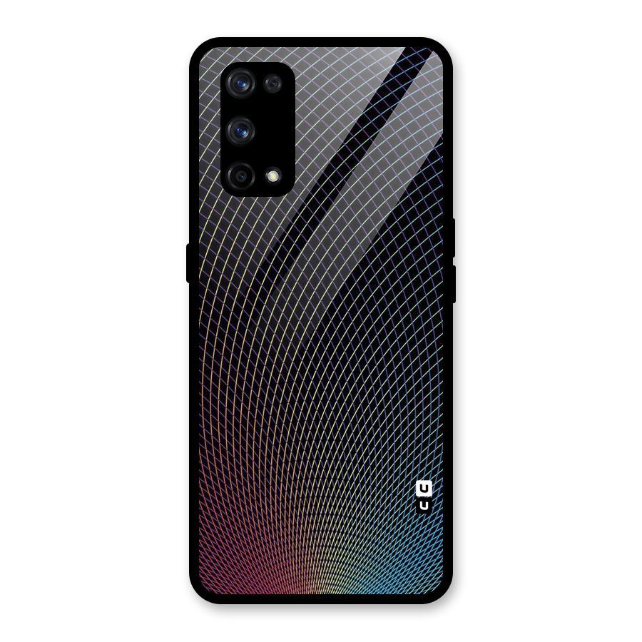 Check Swirls Glass Back Case for Realme X7 Pro