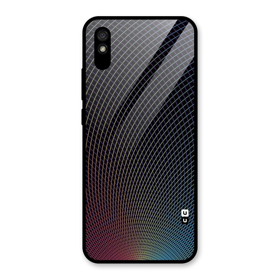 Check Swirls Glass Back Case for Redmi 9A