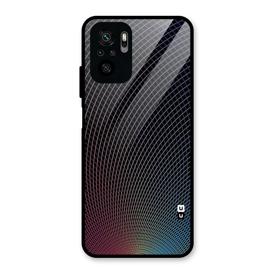 Check Swirls Glass Back Case for Redmi Note 10S