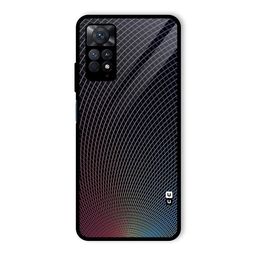 Check Swirls Glass Back Case for Redmi Note 11 Pro