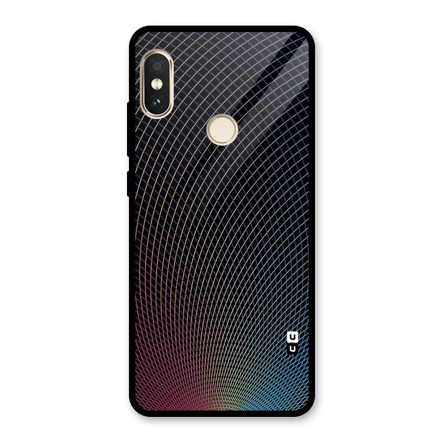 Check Swirls Glass Back Case for Redmi Note 5 Pro