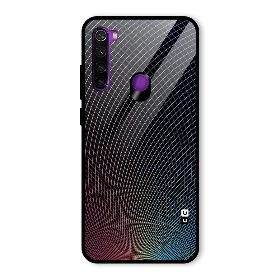 Check Swirls Glass Back Case for Redmi Note 8