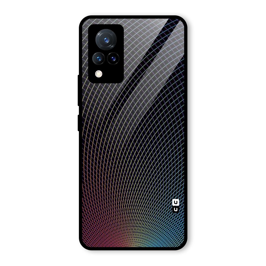 Check Swirls Glass Back Case for Vivo V21 5G