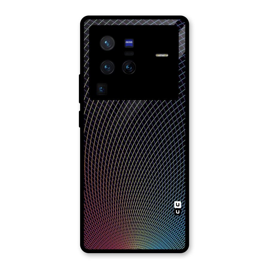 Check Swirls Glass Back Case for Vivo X80 Pro