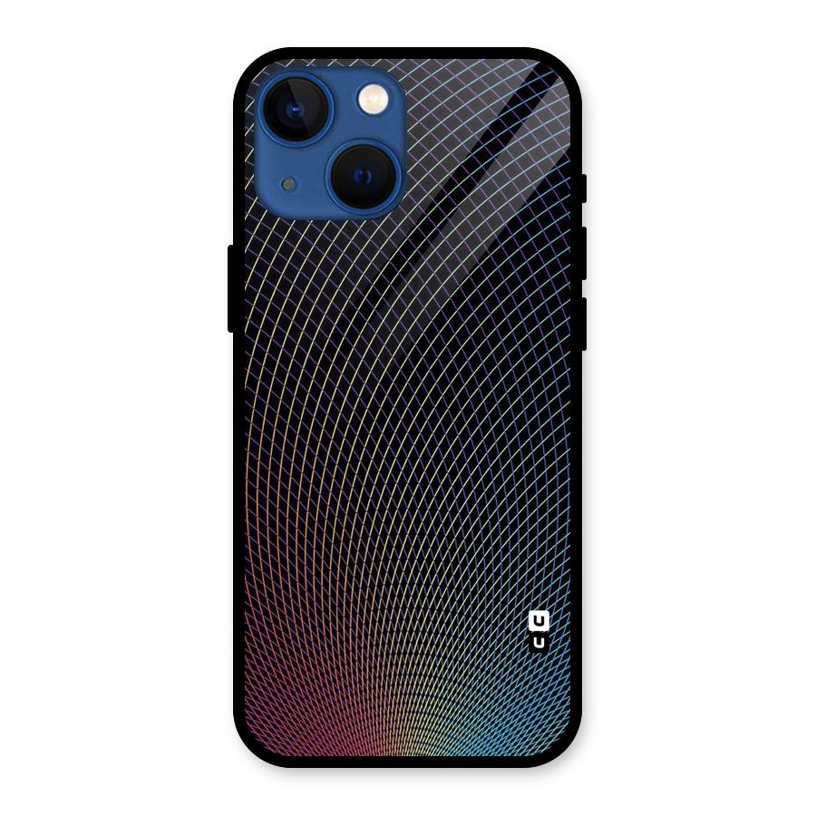 Check Swirls Glass Back Case for iPhone 13 Mini